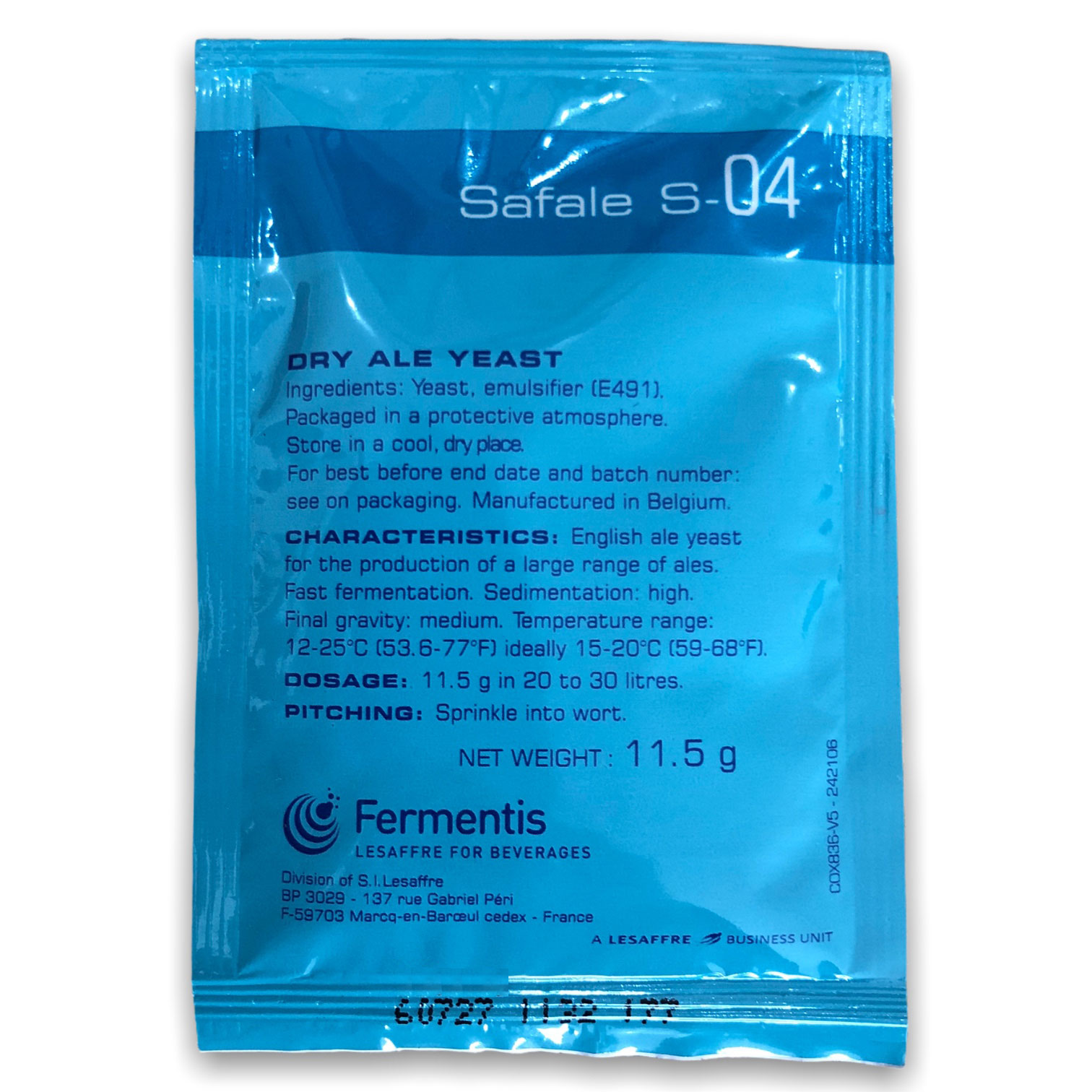 Levedura Fermento Fermentis S-04 11g