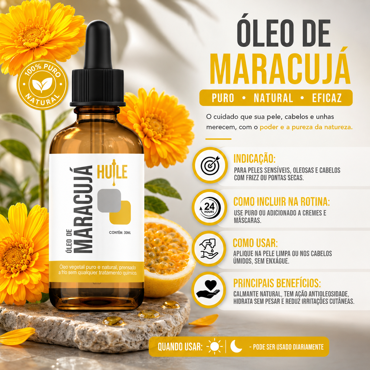Kit 2x Óleo de Maracujá