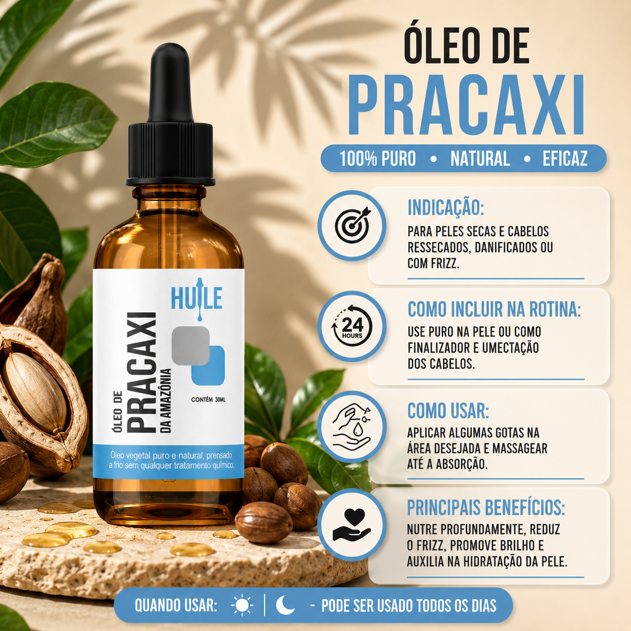 Kit 2x Óleo de Pracaxi da Amazônia