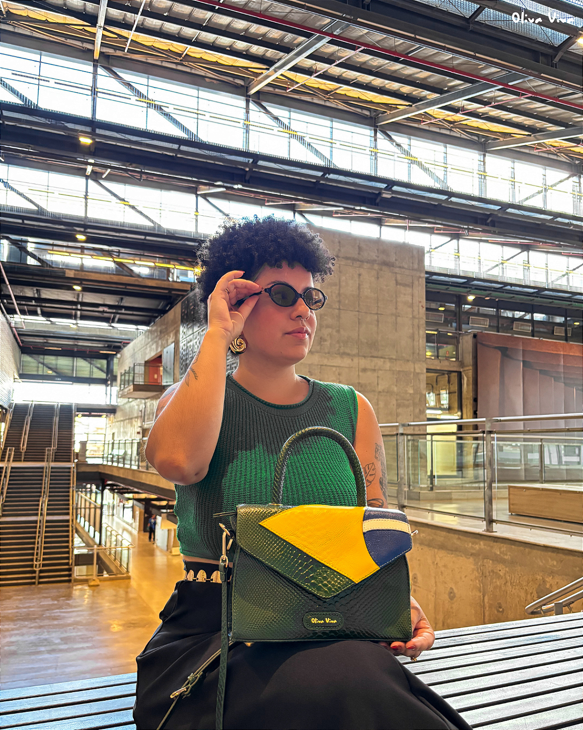 Bolsa Brasil Vereda Tropical Couro Legítimo - Brasilidade que Inspira