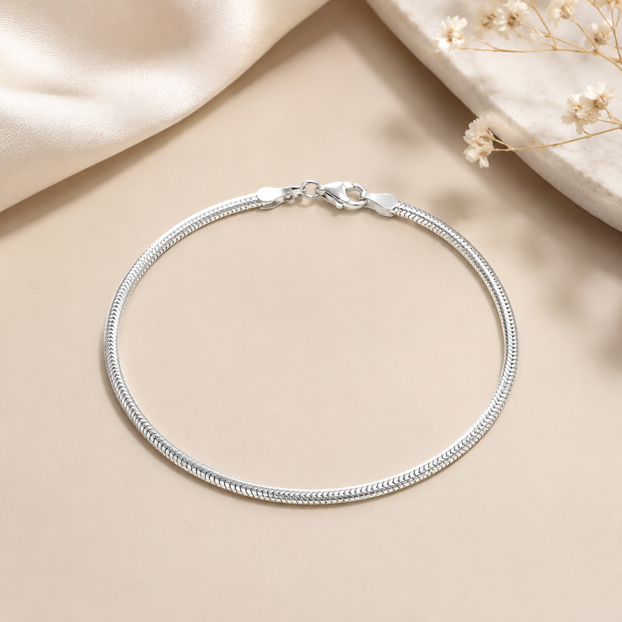 Pulseira Feminina Malha Italiana Prata 925