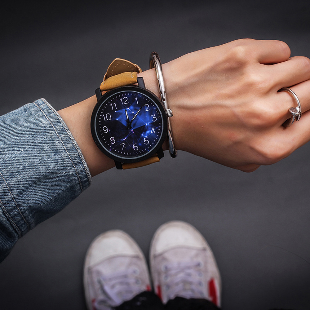 Relógio feminino de pulso de quartzo grande, relógio feminino, horas femininas,