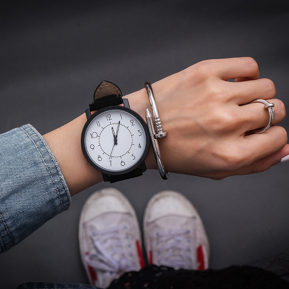 Relógio feminino de pulso de quartzo grande, relógio feminino, horas femininas,