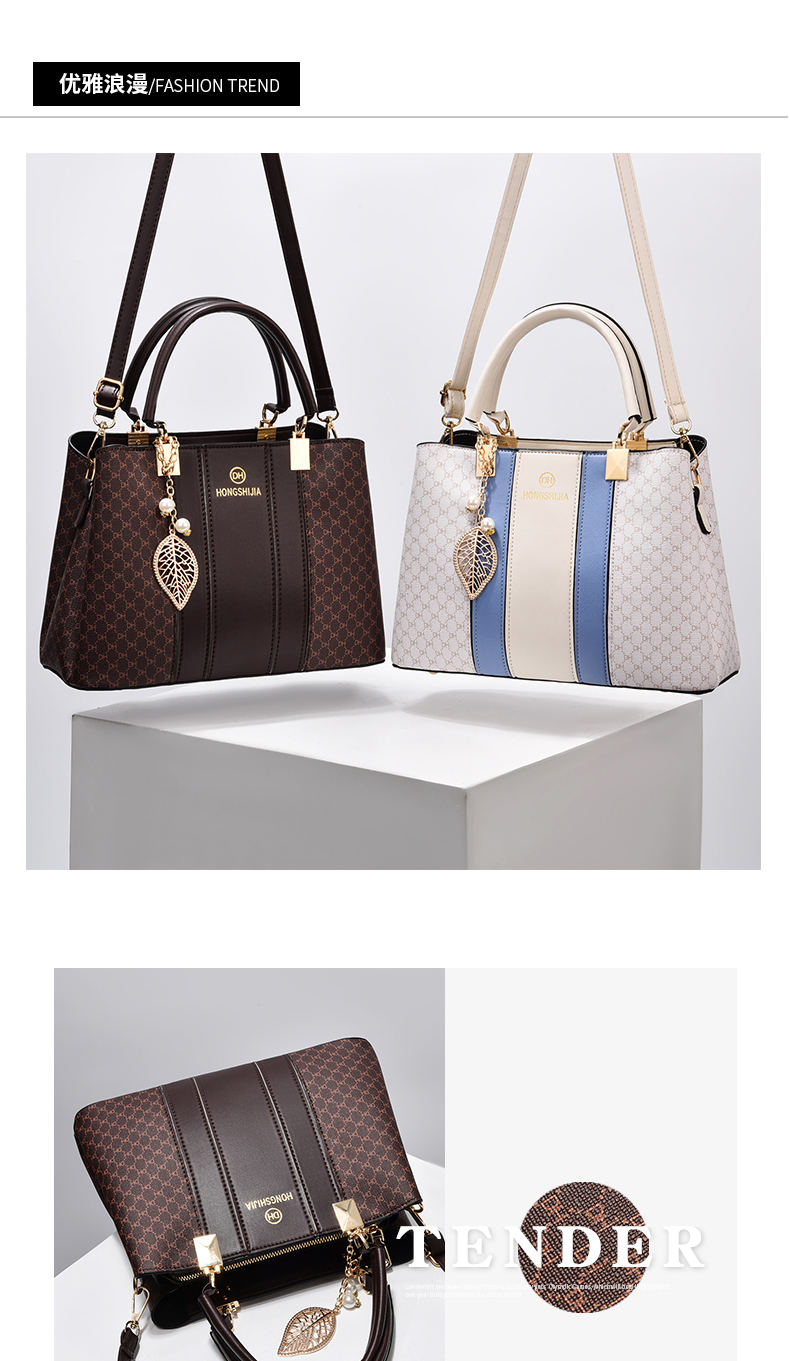 Bolsa feminina elegante de couro de alta qualidade, bolsa tote feminina com alça