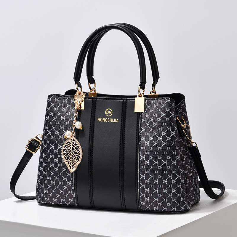 Bolsa feminina elegante de couro de alta qualidade, bolsa tote feminina com alça