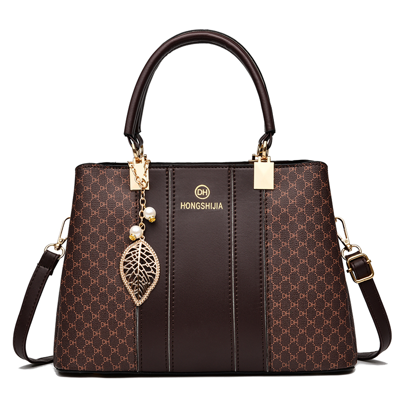 Bolsa feminina elegante de couro de alta qualidade, bolsa tote feminina com alça