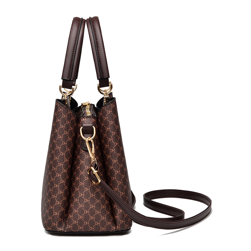 Bolsa feminina elegante de couro de alta qualidade, bolsa tote feminina com alça