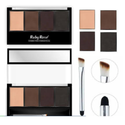 Trio De Sombras Para Sobrancelhas Com Primer Ruby Rose