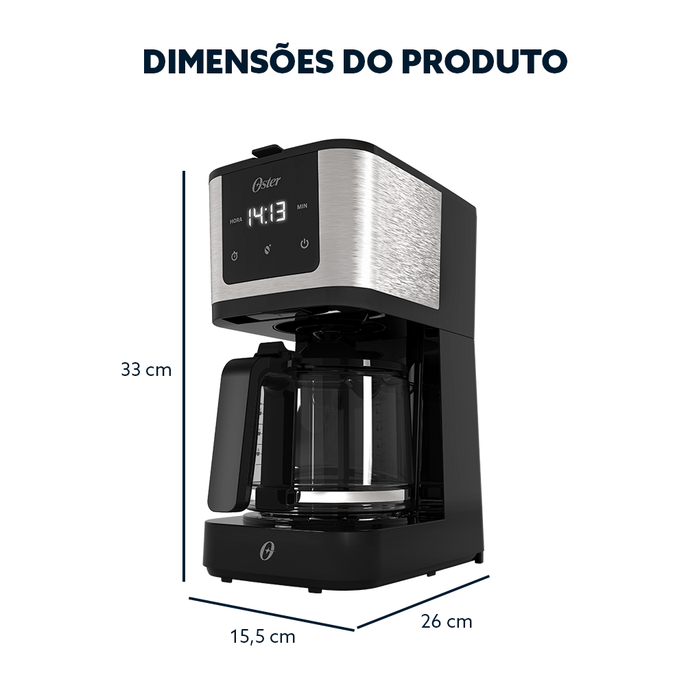 Cafeteira Oster Programável 1,2L Display Digital