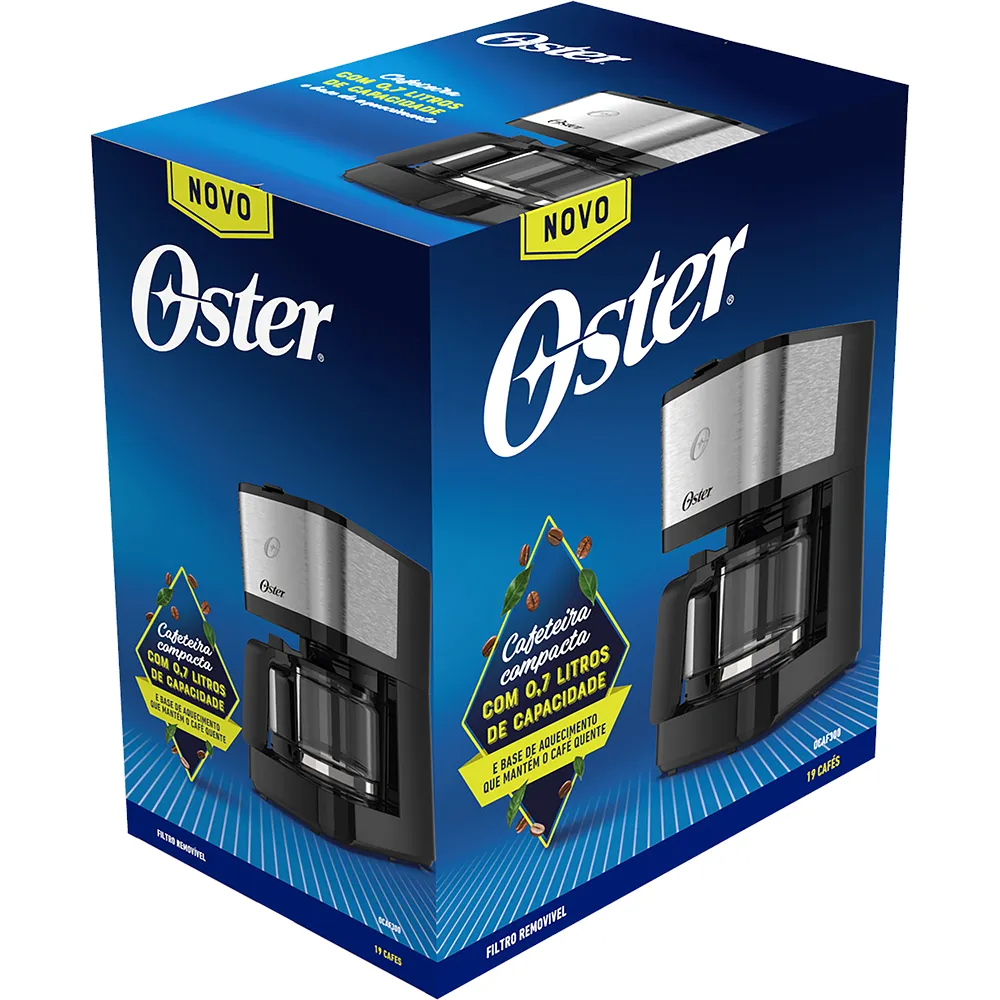 Cafeteira Oster Inox Compacta 0,75L OCAF300 127v