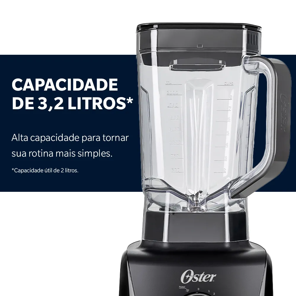 Liquidificador 1400 Full Oster Preto 3,2L OLIQ610 220v
