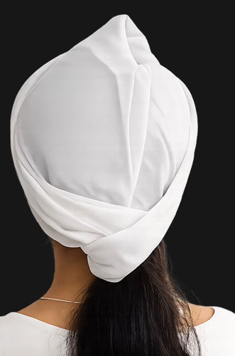 Pano de cabeça Umbanda e Candomblé branco liso