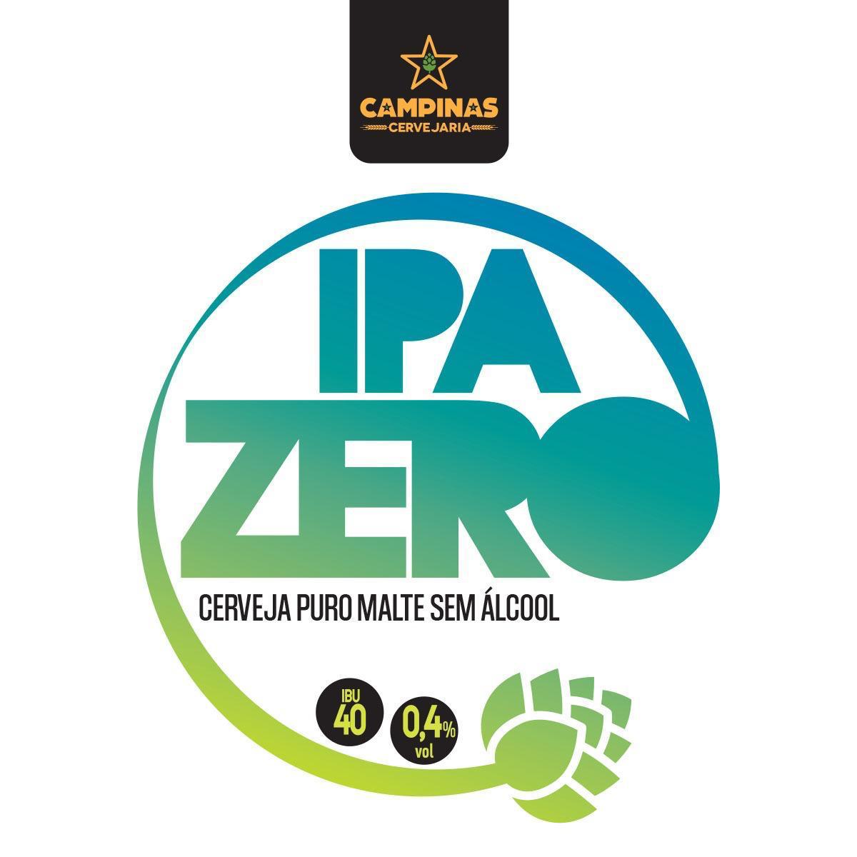 Cerveja Campinas Ipa Zero Sem Álcool 355ml Garrafa