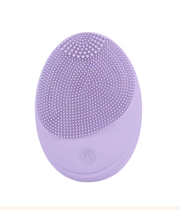 Escova Facial Elétrica Massageadora para Limpeza Facial à Prova d'Água Roxa