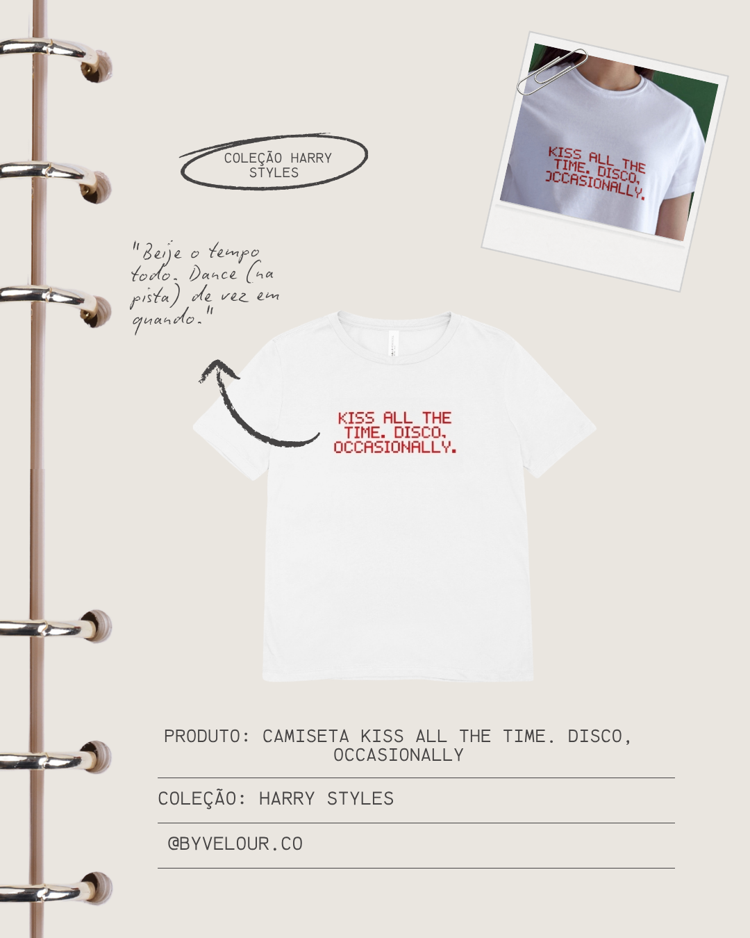 Camiseta Harry Styles Kiss All The Time