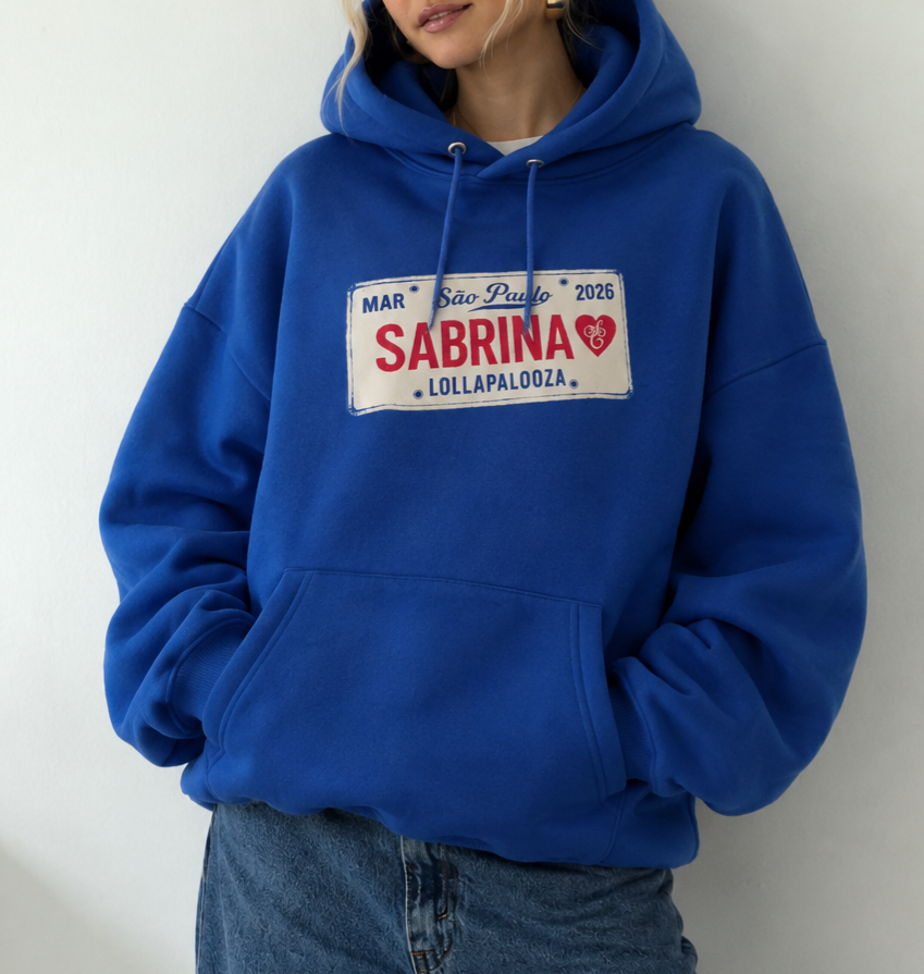Moletom Sabrina Lollapalooza Azul