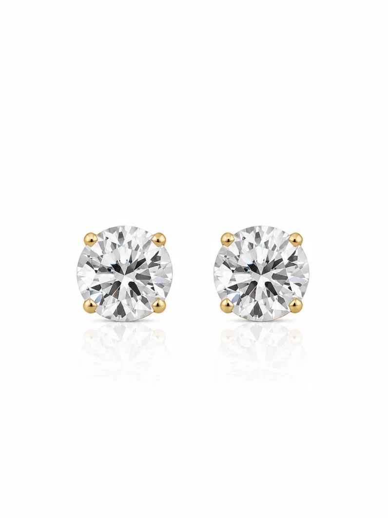 Brinco Folheado a Ouro 18k e Prata Ponto de Luz