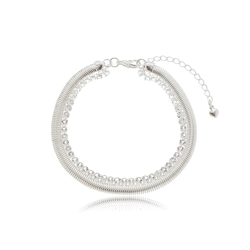 Pulseira Dupla Malha + Riviera