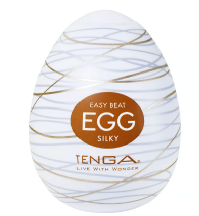 Masturbador em Formato de "Egg" em TPE com Textura Suave - Tenga Egg Silky