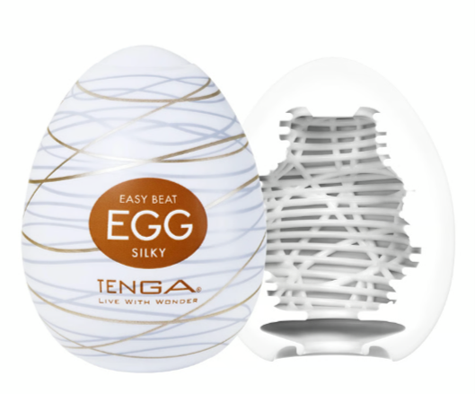 Masturbador em Formato de "Egg" em TPE com Textura Suave - Tenga Egg Silky