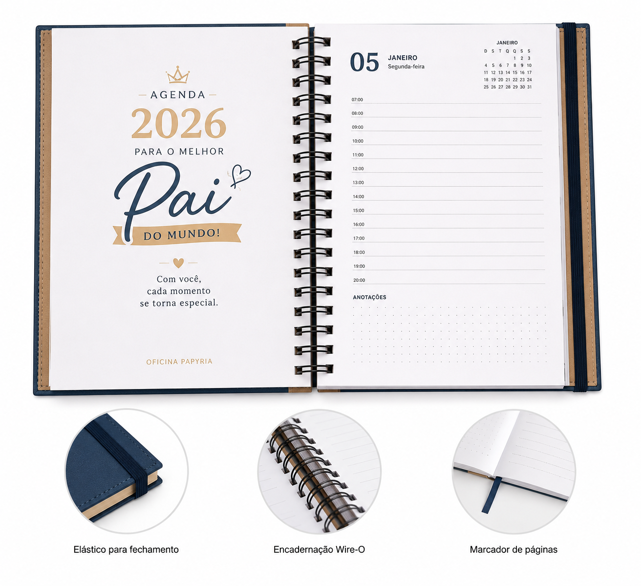 Agenda 2026 Dia dos Pais – Capa Personalizada
