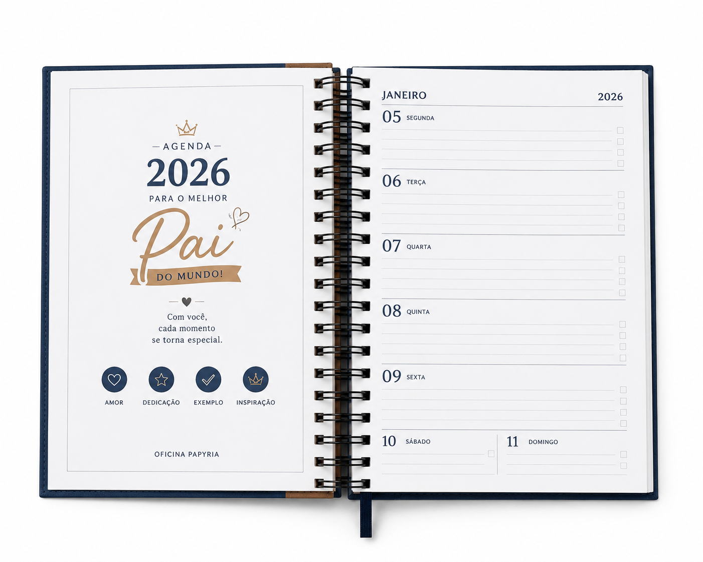 Agenda 2026 Dia dos Pais – Capa Personalizada