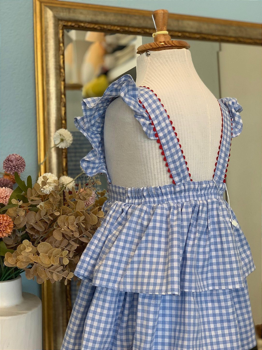Vestido Xadrez azul Roana