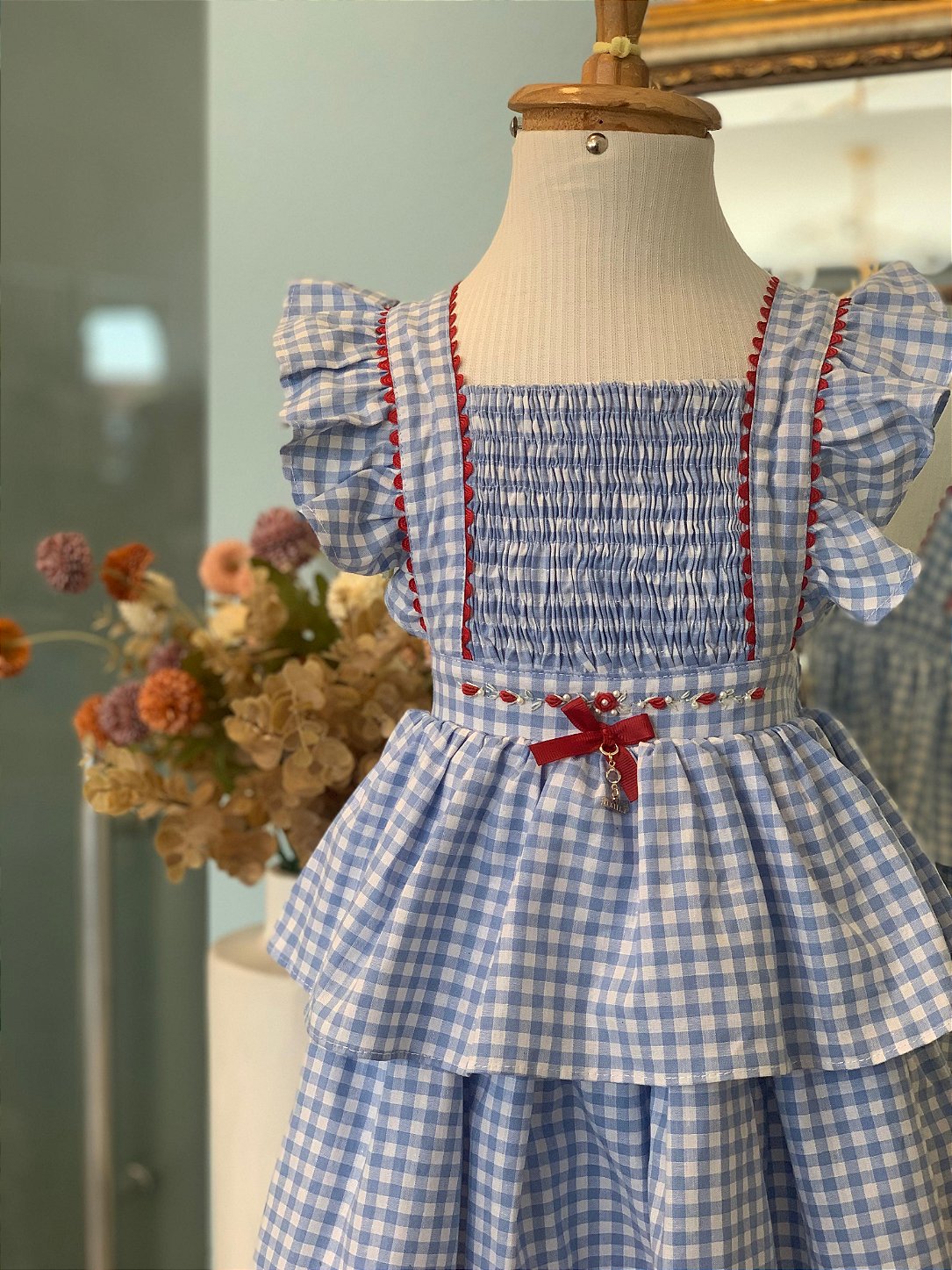Vestido Xadrez azul Roana