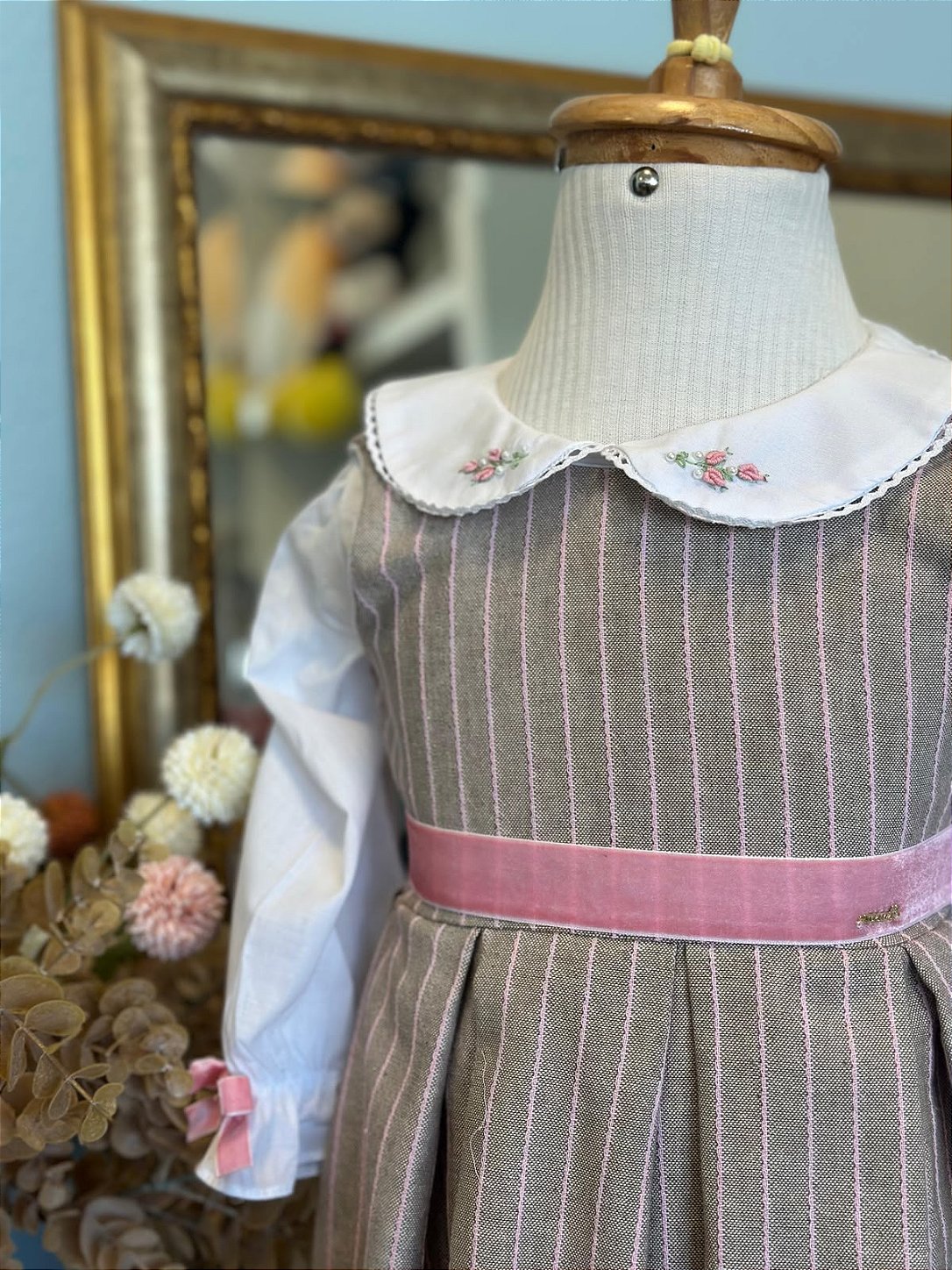 Vestido Clássico Listrado Roana
