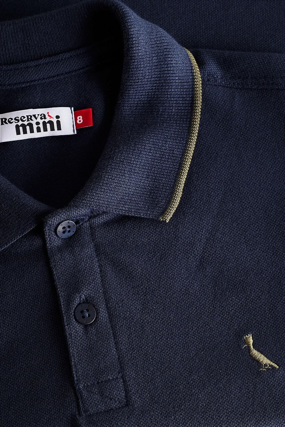 Polo Mini Reserva- Marinho Friso