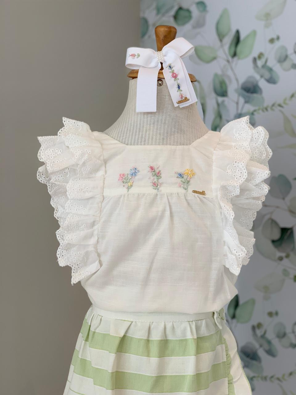 Bata c/ Short Saia Verde Roana