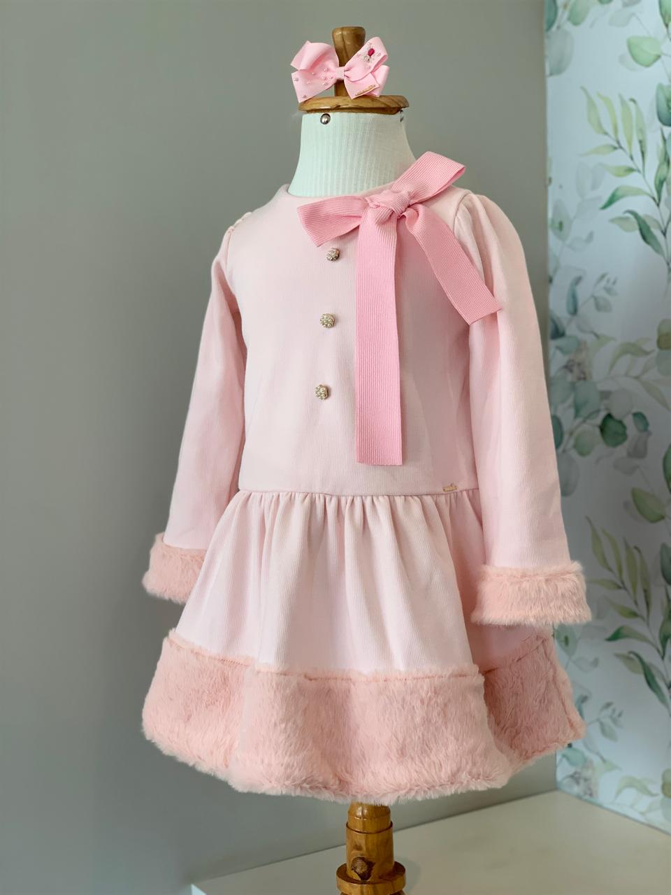Vestido Rosa Inverno Roana