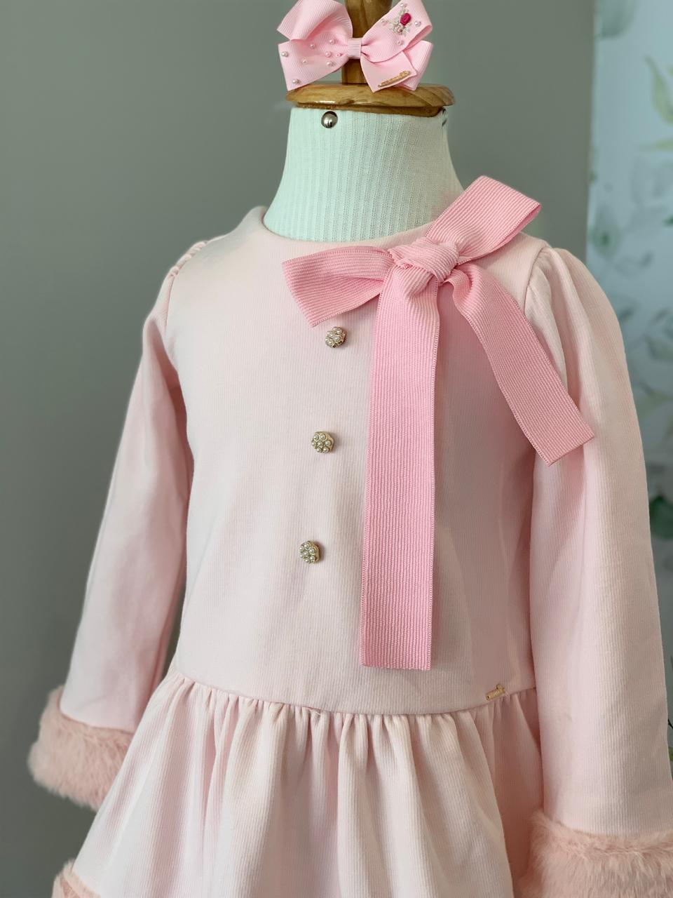 Vestido Rosa Inverno Roana