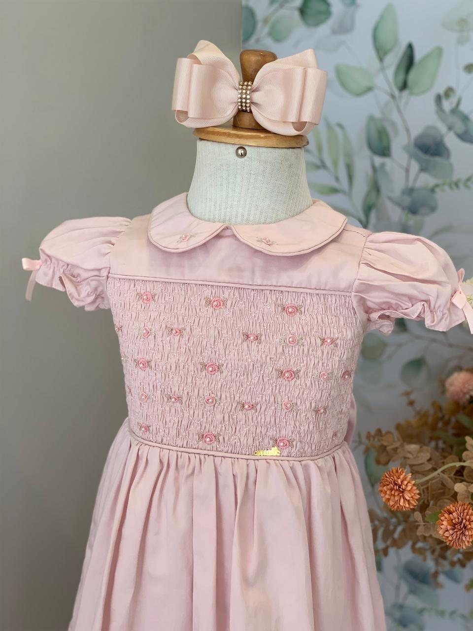 Vestido Rosa Casinha de Abelha Roana