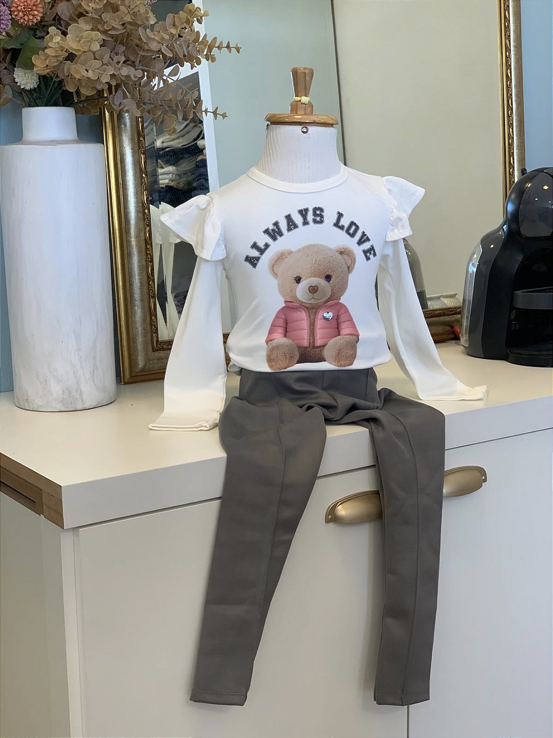 Conjunto ML Legging Cinza Infanti