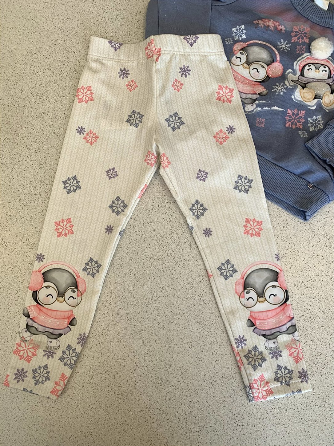 Conjunto Moletom c/ Legging Pinguins Infanti