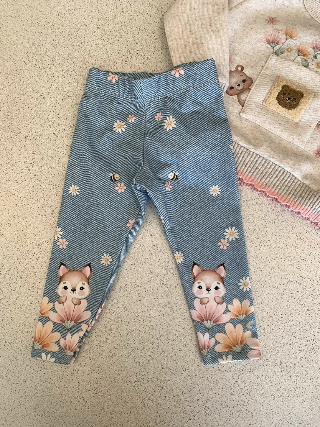 Moletom c/ Legging Bege Infanti