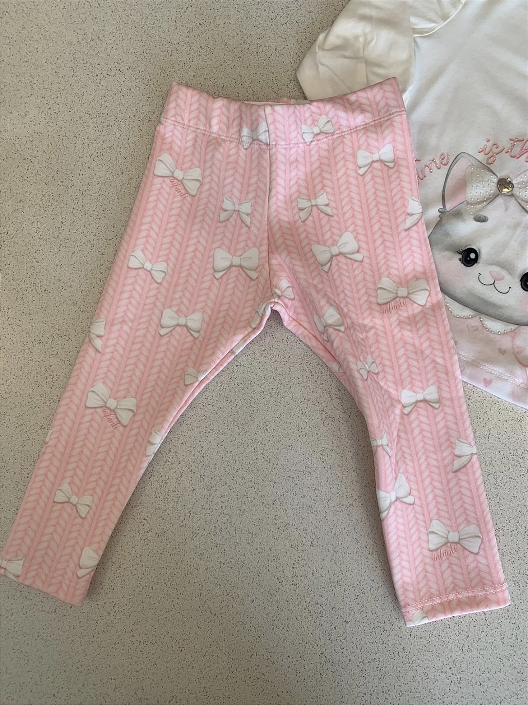 Bata c/ Legging Fly Tech Rosa Infanti