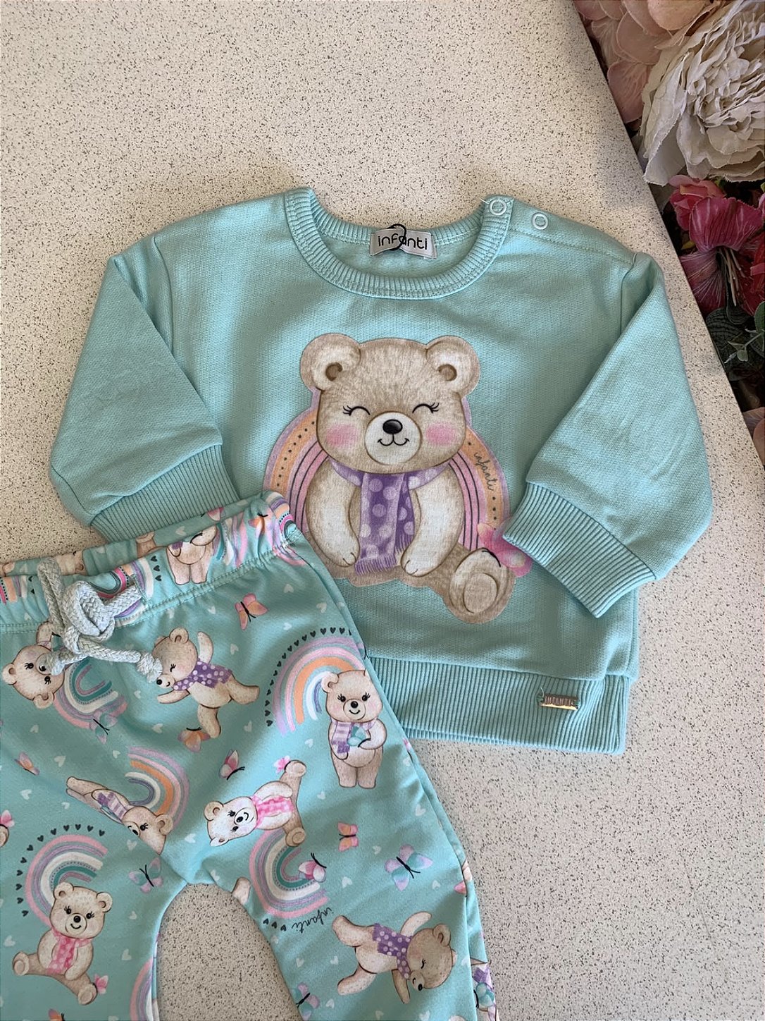 Conjunto Moletom c/ Calça Arco-Íris Infanti