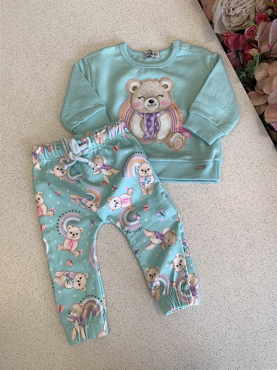 Conjunto Moletom c/ Calça Arco-Íris Infanti
