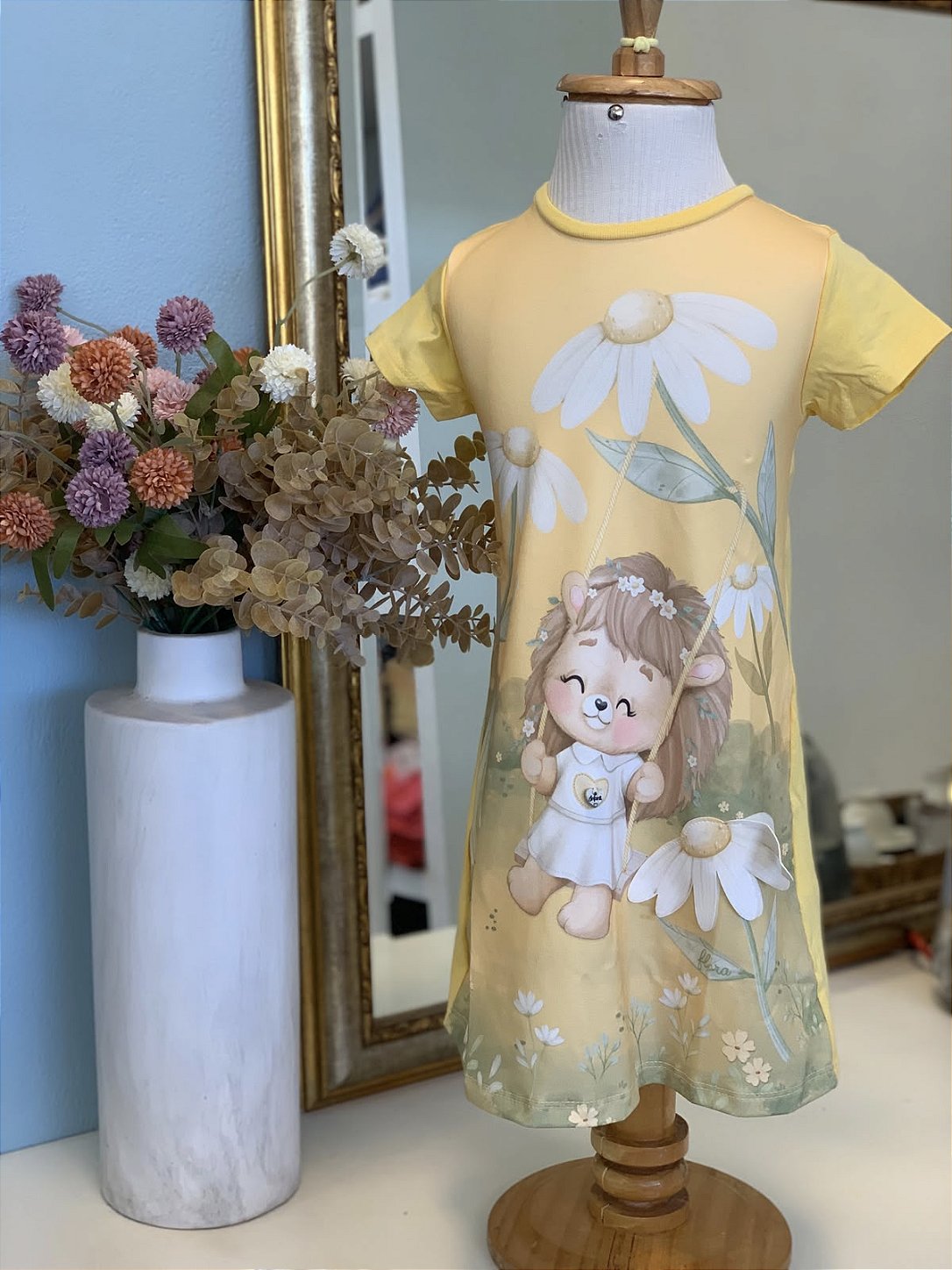 Vestido Malha Amarelo Infanti
