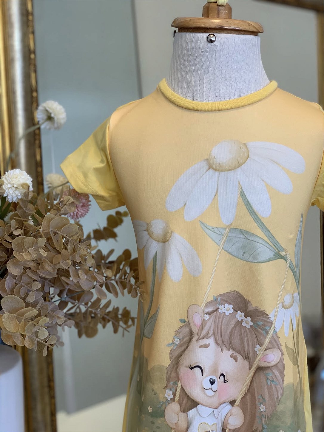 Vestido Malha Amarelo Infanti