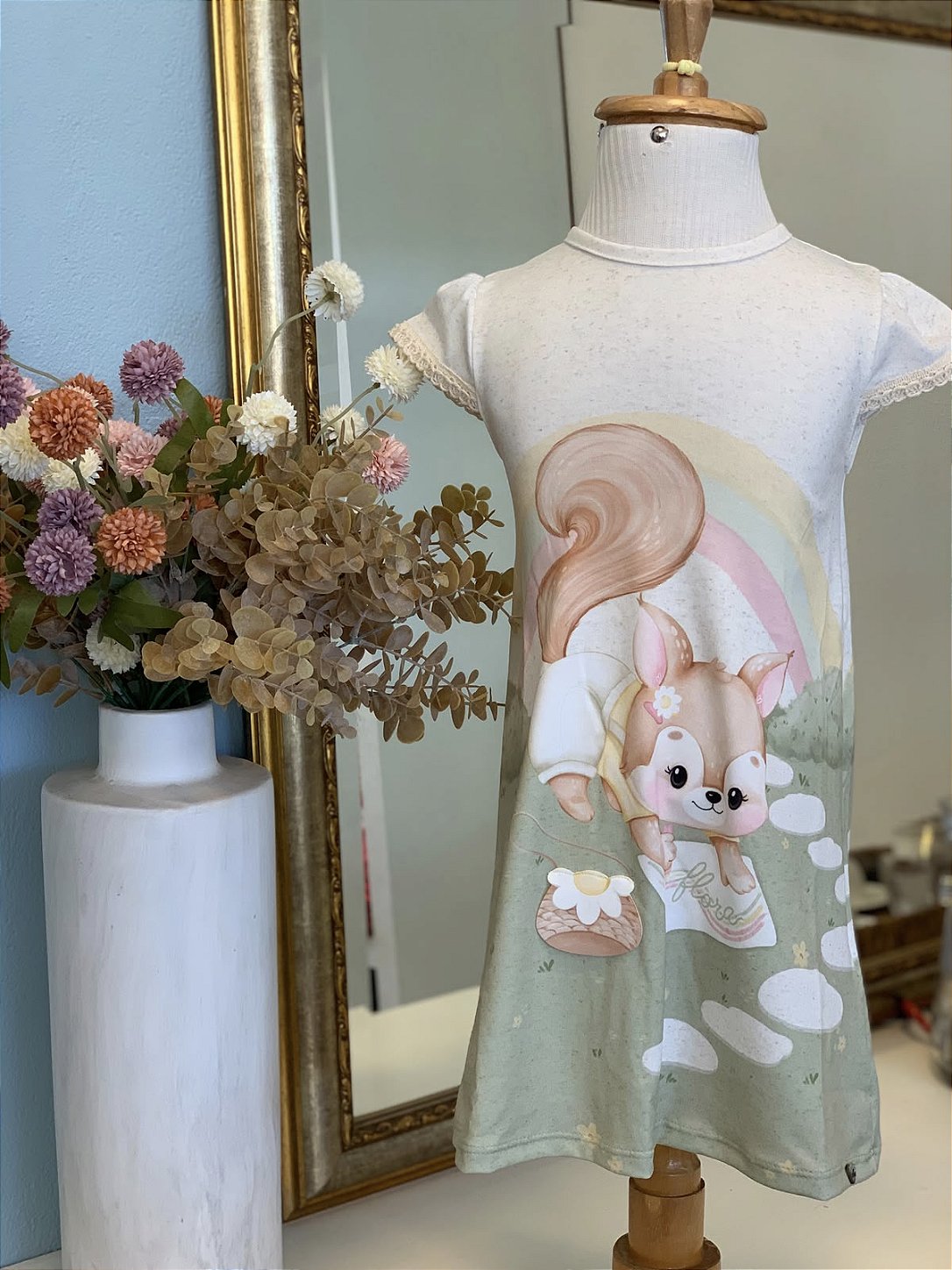 Vestido Malha Esquilo Infanti