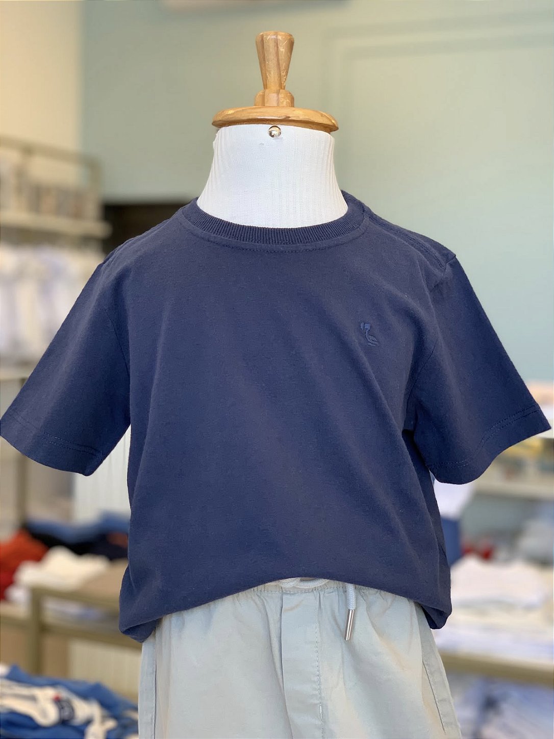 Conjunto Camiseta Marinho e Short Verde Claro Dudes