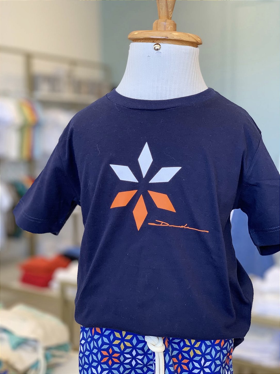 Conjunto Camiseta Marinho e Short de Tactel Dudes