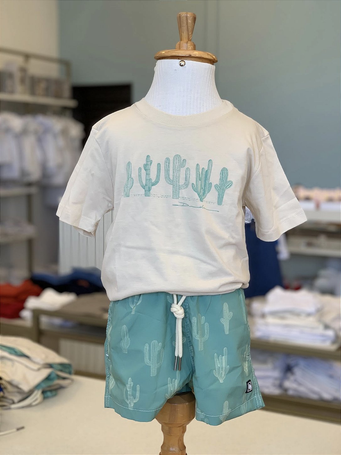 Conjunto Camiseta e Short Cacto Tactel Dudes