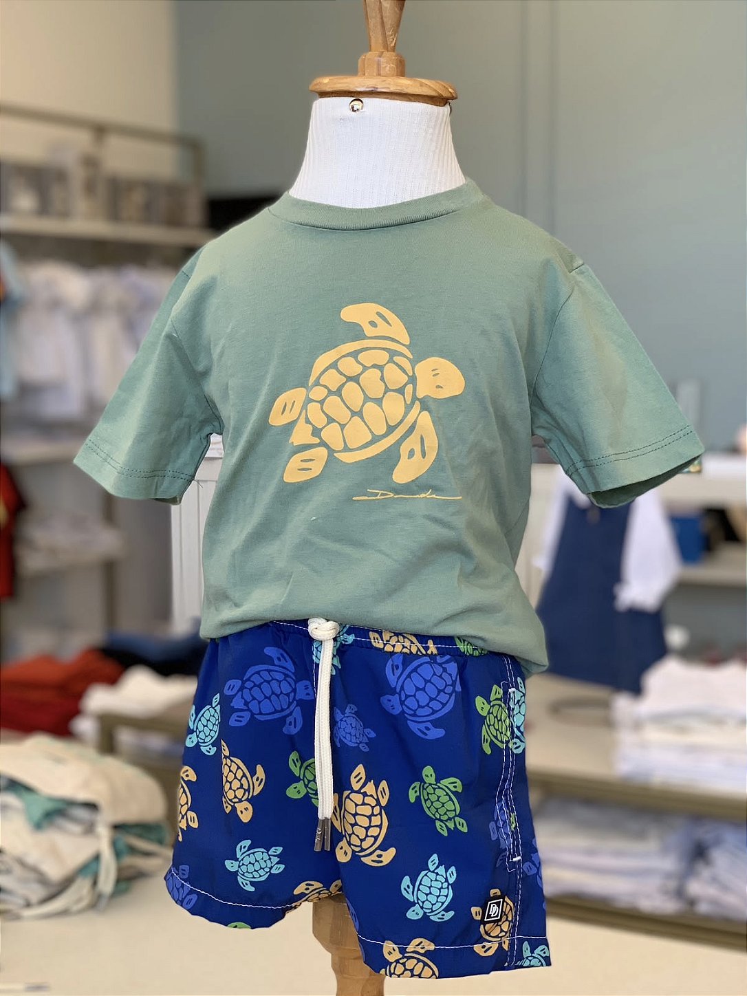Conjunto Camiseta e Short Tactel Tartaruga Dudes