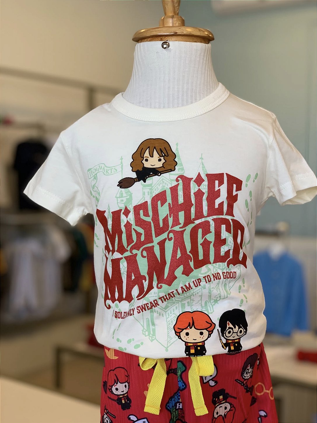 Pijama MC Marfim Harry Potter Feminino Veggi