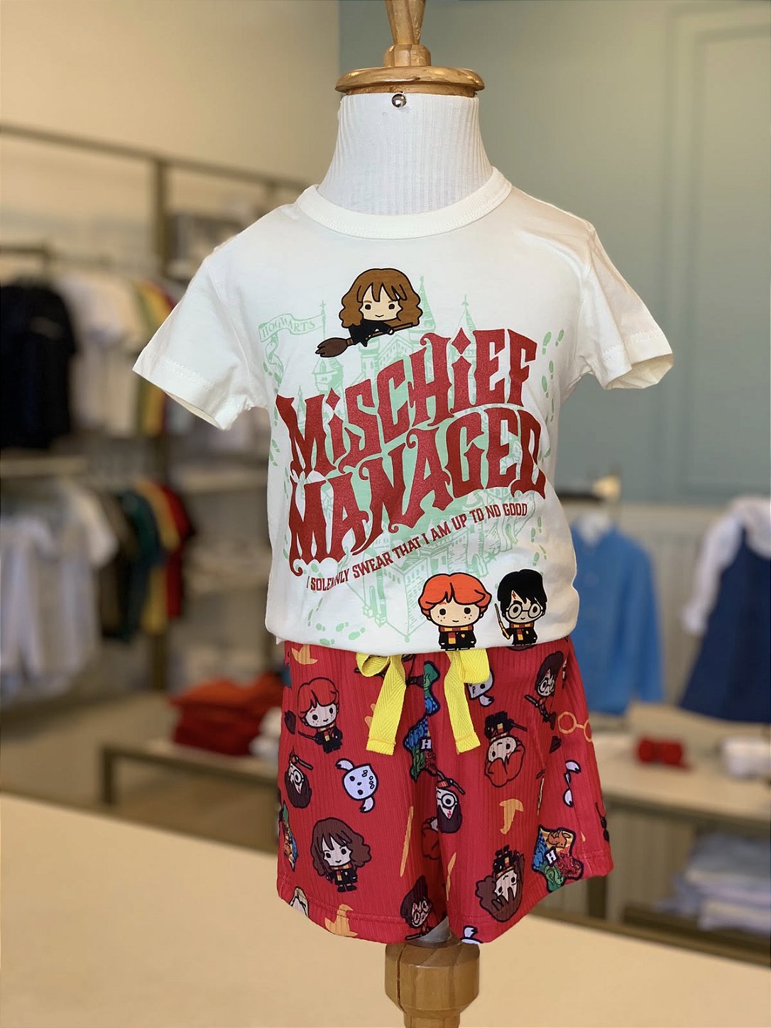 Pijama MC Marfim Harry Potter Feminino Veggi