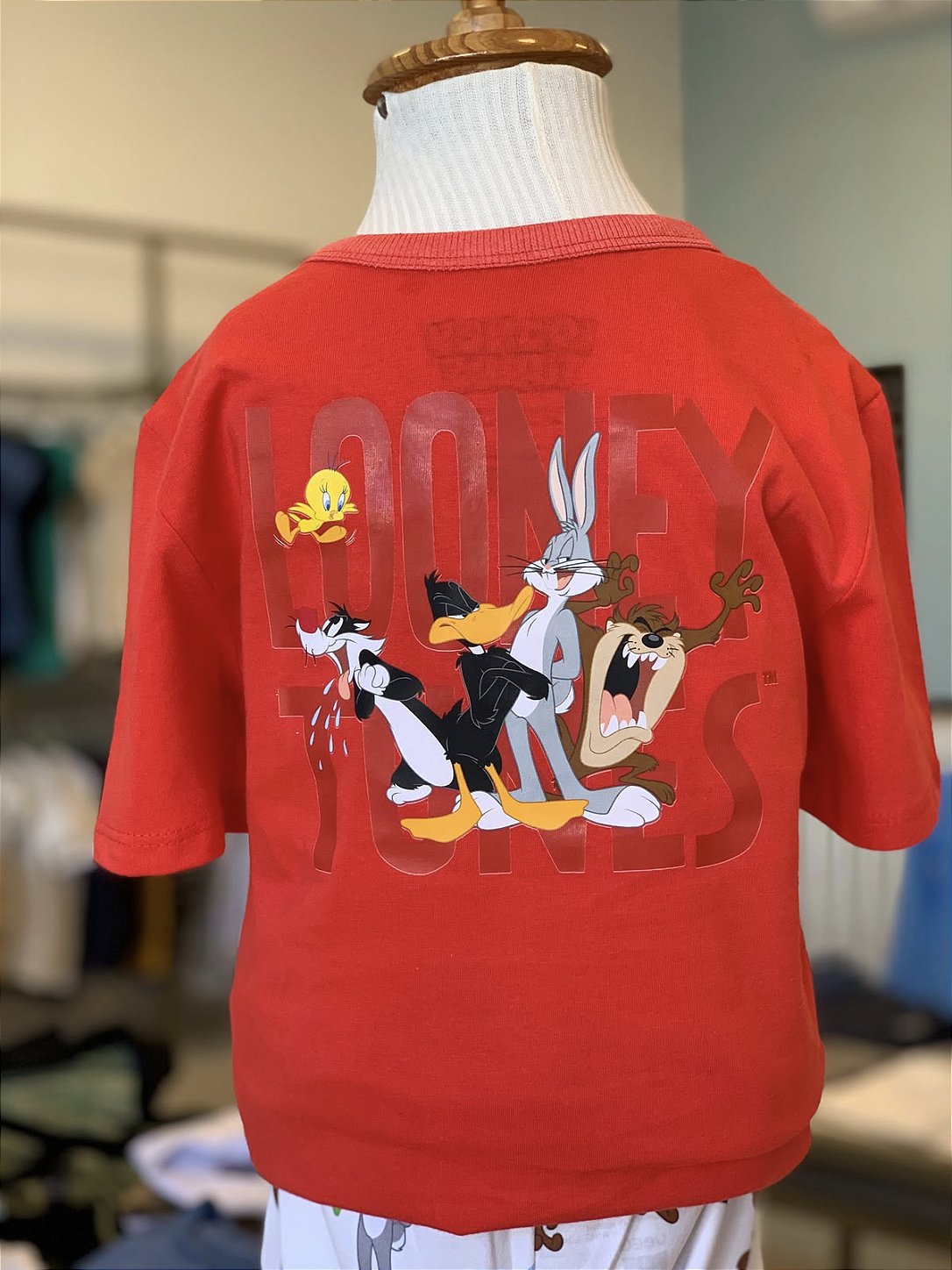 Pijama MC Vermelho Looney Tunes Masculino Veggi